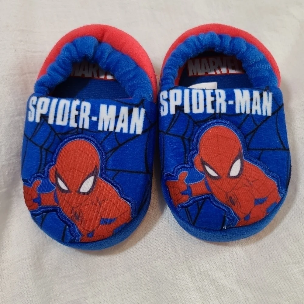 New Kid's Spiderman Slippers, Sz 5/6 (S)